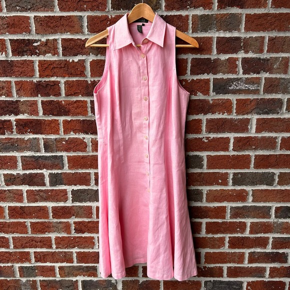 Lauren Ralph Lauren Dresses & Skirts - Lauren Ralph Lauren 100% Linen Shirt Dress Size 10